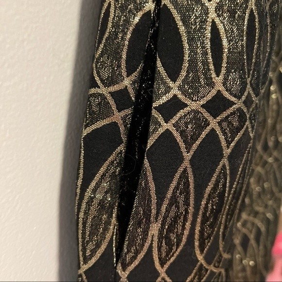 MILLY Black and Gold Babydoll Dress - Picture 6 of 9